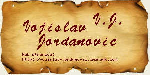 Vojislav Jordanović vizit kartica